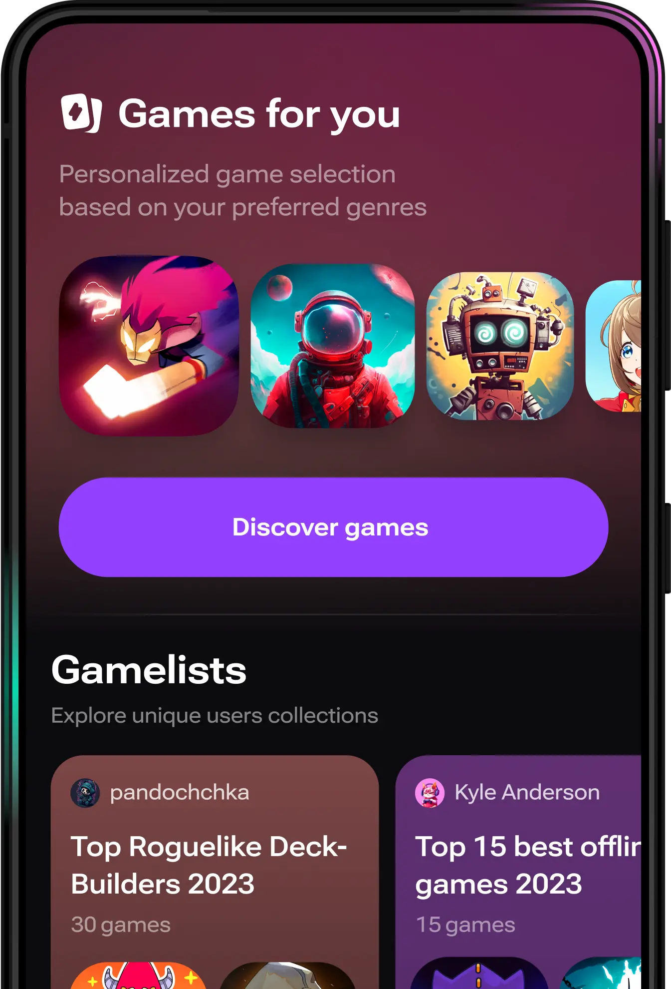 New way to discover & play mobile games